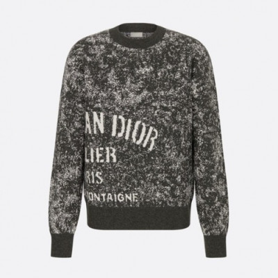 [디올]Dior 2020 Mens Retro Logo Crew-neck Sweaters - 디올 2020 남성 레트로 로고 크루넥 스웨터 Dio0915x.Size(xs - xl).블랙