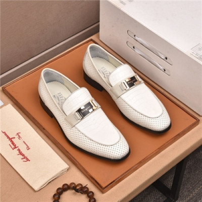 Salvatore Ferragamo 2020 Men's Leather Oxford Shoes - 페라가모 2020 남서용 레더 옥스퍼드 슈즈,Size(240-275),FGMS0454,화이트