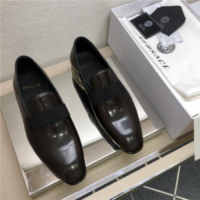 Versace 2020 Men's Leather Oxford Shoes - 베르사체 2020 남성용 레더 옥스퍼드 슈즈,Size(240-275),VERS0506,브라운