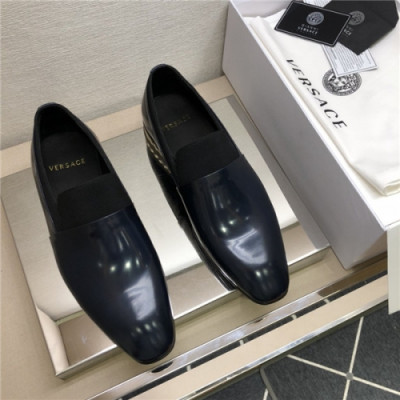 Versace 2020 Men's Leather Oxford Shoes - 베르사체 2020 남성용 레더 옥스퍼드 슈즈,Size(240-275),VERS0508,네이비