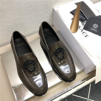 Versace 2020 Men's Leather Oxford Shoes - 베르사체 2020 남성용 레더 옥스퍼드 슈즈,Size(240-275),VERS0515,카키