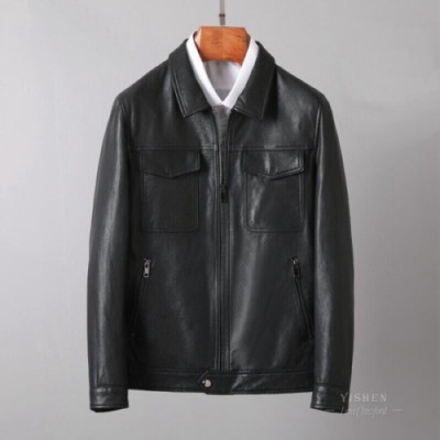 [발렌티노]Valentino 2020 Mens Logo Casual Leather Jacket - 발렌티노 2020 남성 로고 캐쥬얼 가죽 자켓 Val0438x,Size(m - 3xl).블랙