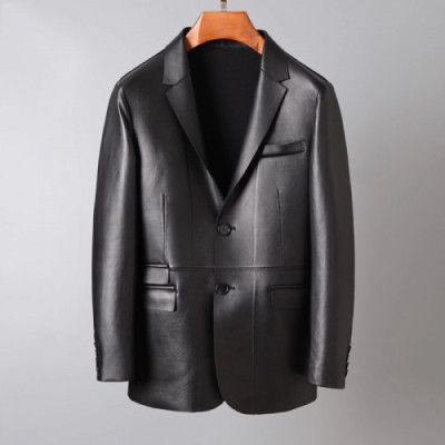 [제냐]Ermenegildo Zegna 2020 Mens Business Leather Jackets - 에르메네질도 제냐 2020 남성 비지니스 가죽 자켓 Zeg0218x.Size(m - 3xl).블랙