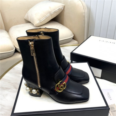 Gucci 2020 Women's Leather Ankle Boots - 구찌 2020 여서용 레더 앵글부츠,Size(225-255),GUCS1247,블랙