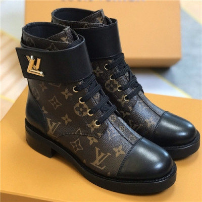 Louis Vuitton 2020 Women's Leather Ankle Boots - 루이비통 2020 여서용 레더 앵글부츠,Size(225-255),LOUS1462,블랙