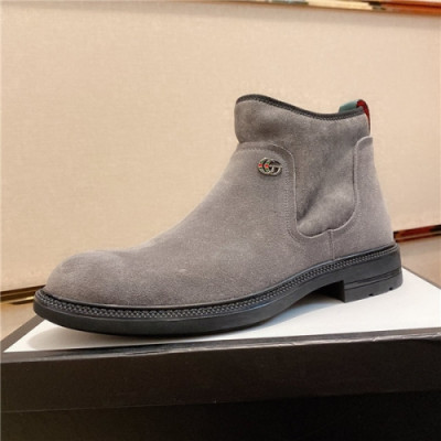 Gucci 2020 Men's Leather Ankle Boots - 구찌 2020 남성용 레더 앵글부츠,Size(240-275),GUCS1250,그레이