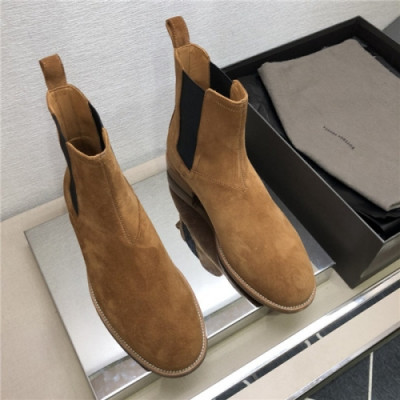 Bottega Veneta 2020 Men's Leather Ankle Boots - 보테가 베네타 2020 남성용 레더 앵글부츠,Size(240-275),BVS0190,카키