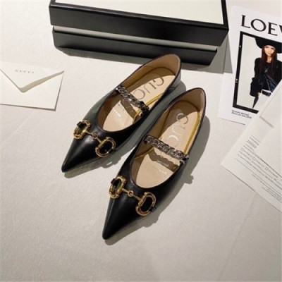 Gucci 2020 Women's Leather Flat - 구찌 2020 여서용 레더 플렛,Size(225-255),GUCS1251,블랙