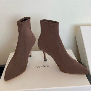 By Far 2020 Women's Leather High Heel Ankle Boots - 바이파 2020 여서용 하이힐 앵글부츠,Size(225-255),BYFS0003,브라운