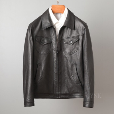 [루이비통]Louis vuitton 2020 Mens Logo Leather Jackets - 루이비통 2020 남성 로고 가죽 자켓 Lou02402x.Size(m - 3xl).블랙