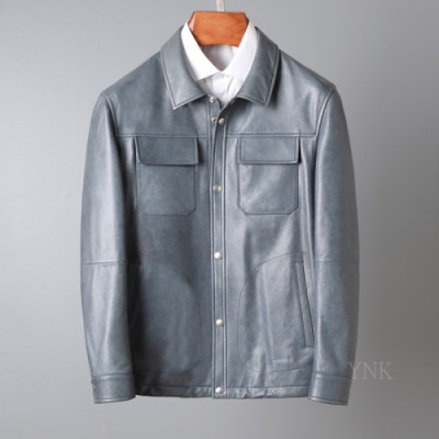 [버버리]Burberry 2020 Mens Casual Leather Jackets - 버버리 2020 남성 캐쥬얼 가죽 자켓 Bur03330x.Size(m - 3xl).블루