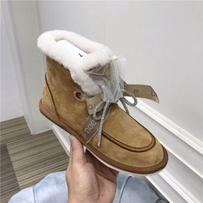 Ugg 2020 Women's Leather Wool Ankle Boots - 어그 2020 여성용 레더 울 앵글부츠,Size(225-255),UGGS0097,카키