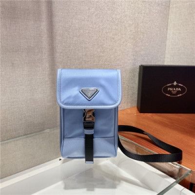 [프라다] Prada 2020 Men's Nylon Phone Bag,12cm - 프라다 2020남성용 네일론 폰백,12cm,PRAB0231,스카이블루