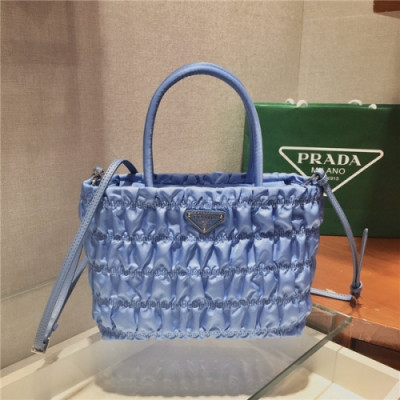 [프라다] Prada 2020 Women's Nylon Tote Shopper Bag,25cm - 프라다 2020 여성용 네일론 토트 쇼퍼백,25cm,PRAB0235,스카이블루