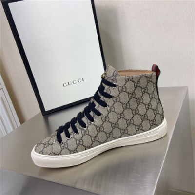Gucci 2020 Men's Leather Sneakers - 구찌 2020 남성용 레더 스니커즈,Size(240-275),GUCS1257,베이지