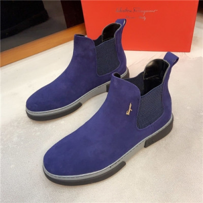 Salvatore Ferragamo 2020 Men's Leather Sneakers - 페라가모 2020 남성용 레더 스니커즈,Size(240-275),FGMS0464,블루