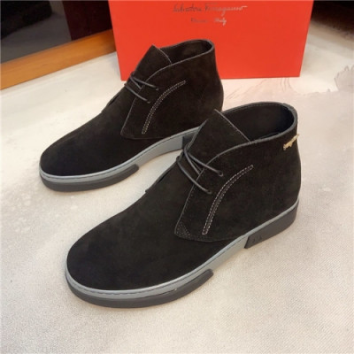 Salvatore Ferragamo 2020 Men's Leather Sneakers - 페라가모 2020 남성용 레더 스니커즈,Size(240-275),FGMS0465,블랙