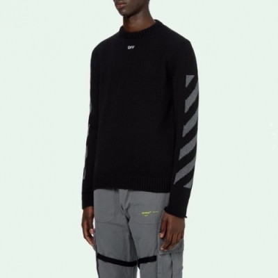 [오프화이트]Off-white 2020 Mm/Wm Brush Knit Sweater - 오프화이트 2020 남자 브러쉬 니트 스웨터 Off0603x.Size(xs - l).블랙