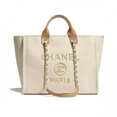 Chanel 2020 Women's Tote Shopper Bag,30cm - 샤넬 2020 여성용 토트 쇼퍼백,30cm,CHAB1583,화이트