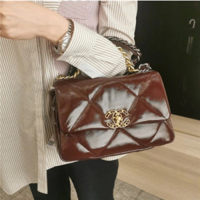 Chanel 2020 Women's Leather Tote Shoulder Bag,26cm - 샤넬 2020 여성용 레더 토트 숄더백,26cm,CHAB1584,와인