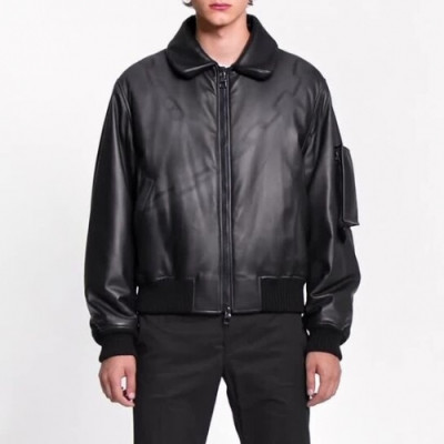 [루이비통]Louis vuitton 2020 Mens Logo Leather Jackets - 루이비통 2020 남성 로고 가죽 자켓 Lou02410x.Size(m - 3xl).블랙