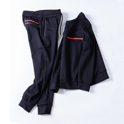 [프라다]Prada 2020 Mens Casual Logo Cotton Training Clothes&Pants - 프라다 2020 남성 캐쥬얼 로고 코튼 트레이닝복&팬츠 Pra01187x.Size(m - 3xl).블랙
