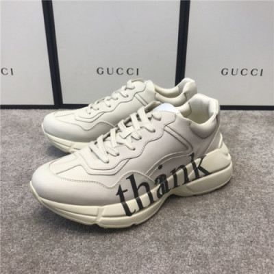Gucci 2020 Mm/Wm Leather Running Shoes - 구찌 2020 남여공용 레더 런닝슈즈,Size(225-275),GUCS1263,화이트