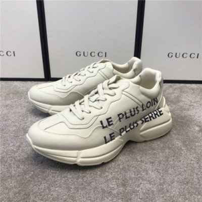 Gucci 2020 Mm/Wm Leather Running Shoes - 구찌 2020 남여공용 레더 런닝슈즈,Size(225-275),GUCS1264,화이트
