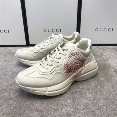 Gucci 2020 Mm/Wm Leather Running Shoes - 구찌 2020 남여공용 레더 런닝슈즈,Size(225-275),GUCS1266,화이트