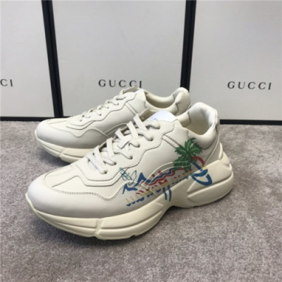 Gucci 2020 Mm/Wm Leather Running Shoes - 구찌 2020 남여공용 레더 런닝슈즈,Size(225-275),GUCS1267,화이트