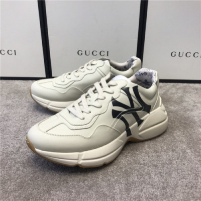 Gucci 2020 Mm/Wm Leather Running Shoes - 구찌 2020 남여공용 레더 런닝슈즈,Size(225-275),GUCS1268,화이트