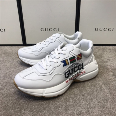 Gucci 2020 Mm/Wm Leather Running Shoes - 구찌 2020 남여공용 레더 런닝슈즈,Size(225-275),GUCS1269,화이트