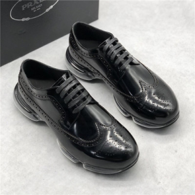 Prada 2020 Men's Leather Running Shoes - 프라다 2020 남성용 레더 런닝슈즈,Size(240-275),PRAS0617,블랙