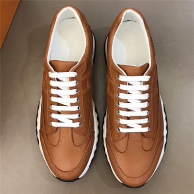 Hermes 2020 Men's Leather Sneakers - 에르메스 2020 남성용 레더 스니커즈,Size(240-275),HERS0357,오렌지