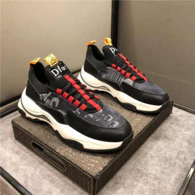 Dior 2020 Men's Leather Sneakers - 디올 2020 남성용 레더 스니커즈,Size(240-275),DIOS0269,블랙