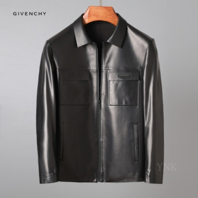 [지방시]Givenchy 2020 Mens Logo Casual Leather Jackets - 지방시 2020 남성 로고 캐쥬얼 레더 자켓 Giv0503x.Size(m - 3xl).블랙