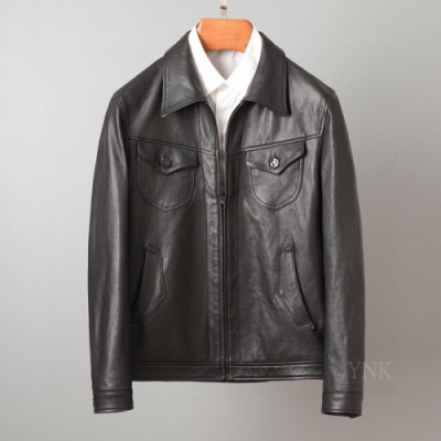 [루이비통]Louis vuitton 2020 Mens Logo Leather Jackets - 루이비통 2020 남성 로고 가죽 자켓 Lou02411x.Size(m - 3xl).블랙