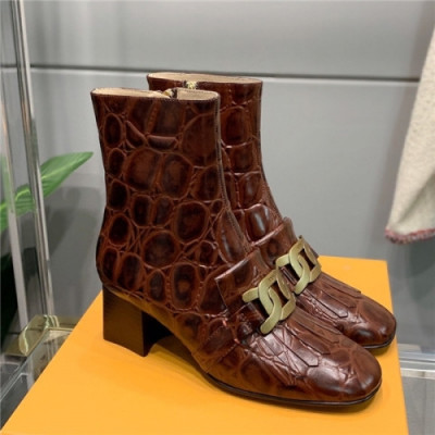 Tod's 2020 Women's Leather Ankle Boots - 토즈 2020 여성용 레더 앵글부츠,Size(225-250),TODS0139,브라운