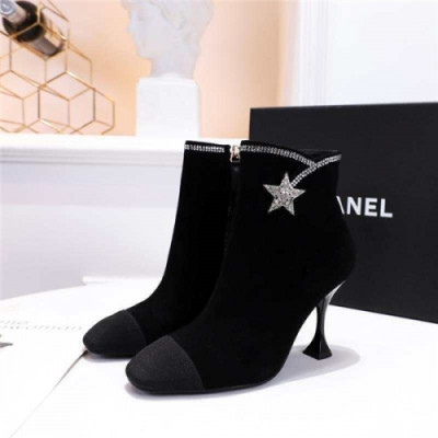 Chanel 2020 Women's Leather Ankle Boots - 샤넬 2020 여성용 레더 앵글부츠,Size(225-250),CHAS0484,블랙