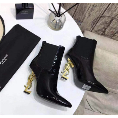 Saint Laurent 2020 Women's Leather Ankle Boots - 입생로랑 2020 여성용 레더 앵글부츠,Size(225-250),SLS0070,블랙