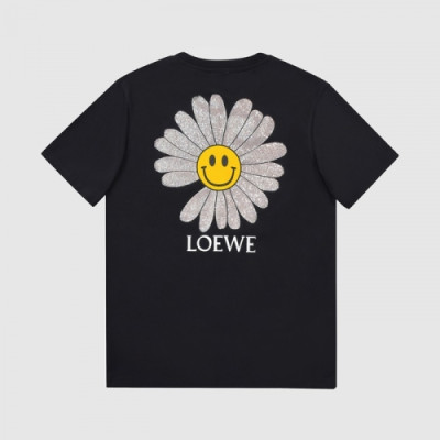 [로에베]Loewe 2020 Mm/Wm Smile Short Sleeved Tshirts - 로에베 2020 남자 스마일 실켓 반팔티 Loe0326x.Size(s - xl).블랙