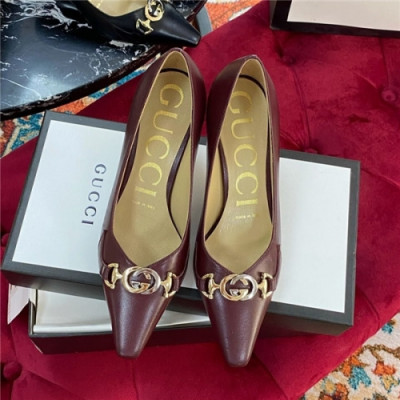 Gucci 2020 Women's Leather High Heel - 구찌 2020 여성용 레더 하이힐,Size(225-250),GUCS1304,와인