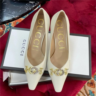 Gucci 2020 Women's Leather High Heel - 구찌 2020 여성용 레더 하이힐,Size(225-250),GUCS1308,화이트
