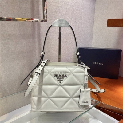 Prada 2020 Matinee Tote Cross Bag,26cm - 프라다 2020 마티네 토트 크로스백,26cm,PRAB0262,화이트