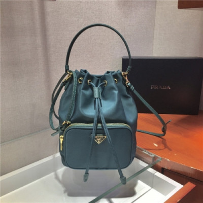 Prada 2020 Women's Nylon Tote Shoulder Bag,18cm - 프라다 2020 여성용 네일론 토트 숄더백,18cm,PRAB0264,블루