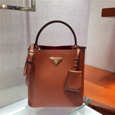 Prada 2020 Women's Leather Shoulder Bag,22cm - 프라다 2020 여성용 레더 숄더백,22cm,PRAB0292,오렌지