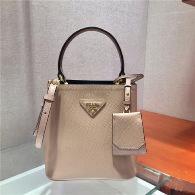 Prada 2020 Women's Leather Mini Tote Shoulder Bag,17cm - 프라다 2020 여성용 레더 미니 토트 숄더백,17cm,PRAB0301,베이지