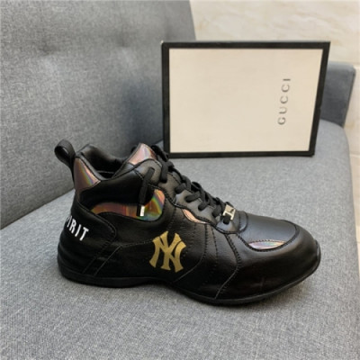 Gucci 2020 Men's Leather Sneakers - 구찌 2020 남성용 레더 스니커즈,Size(240-270),GUCS1312,블랙
