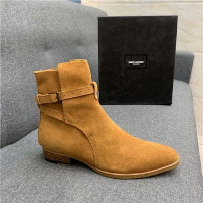 Saint Laurent 2020 Men's Leather Ankle Boots - 입생로랑 2020 남성용 레더 앵글부츠,Size(240-270),SLS0077,카멜