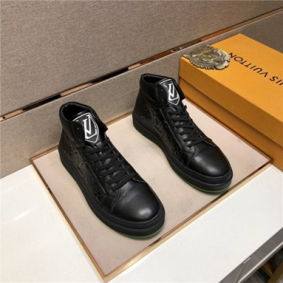 Louis Vuitton 2020 Men's Leather Sneakers - 루이비통 2020 남성용 레더 스니커즈,Size(240-270),LOUS1513,블랙